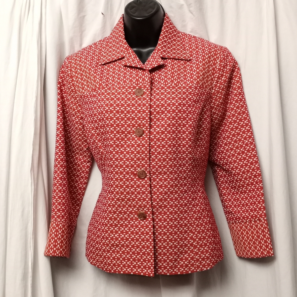 Final Sale - SHIN CHOI for Bergdorf Goodman Red & White Jacket